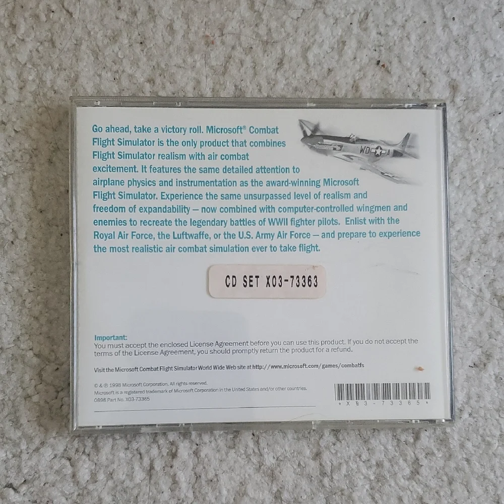 Microsoft Combat Flight Simulator WWII Europe Series CD